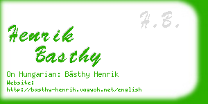 henrik basthy business card