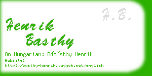 henrik basthy business card